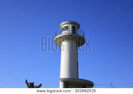 Sado Osaki Lighthouse In Sado, Niigata, Japan