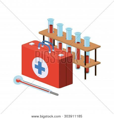 First Aid Kit On White Background Vector Illustration Design