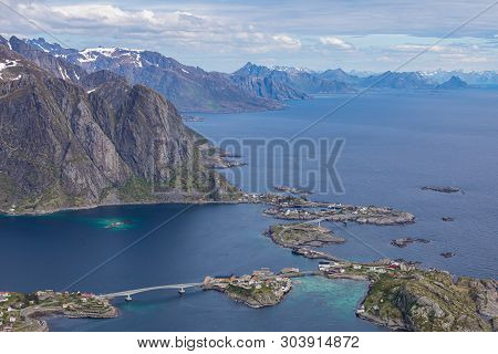 Reine Fishing Village On Lofoten Islands, Nordland. Norway.