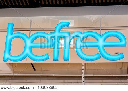 Rostov-on-don, Russia - Circa November 2019: Close Up Shot Of Befree Logo