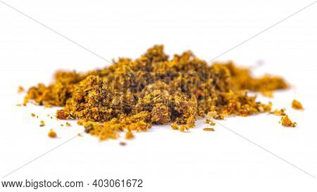 Pile Of Khmeli Suneli Isolated On White Background. Georgian Food Ingredient