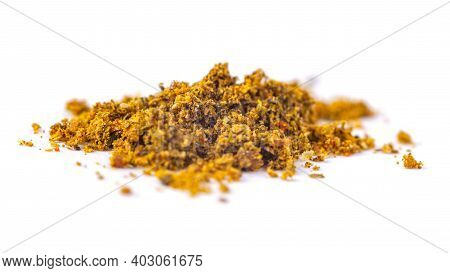 Pile Of Khmeli Suneli Isolated On White Background. Georgian Food Ingredient