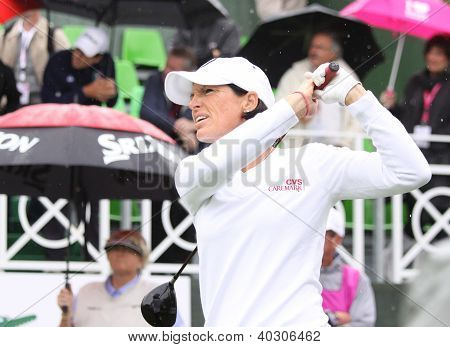 Julie Inkster (USA) på Evian Masters golf cup 2011