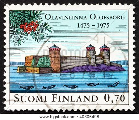 Postage Stamp Finland 1975 Olavinlinna Castle