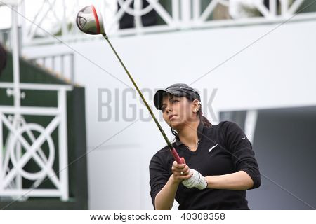 Sharmila Nicollett (IND) på The Evian Masters golfturnering 2011