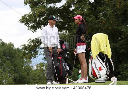 Sharmila Nicollett (IND) på The Evian Masters golfturnering 2011