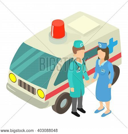 Ambulance Staff Icon. Isometric Illustration Of Ambulance Staff Vector Icon For Web