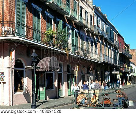 New Orleans, Usa - November 19, 1995 - Royal Street, French Quarter, New Orleans, Louisiana, Usa, No