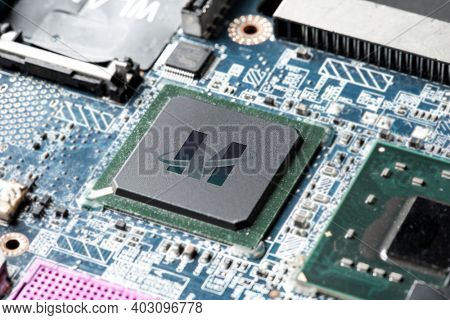 CPU processor motherboard mockup photo