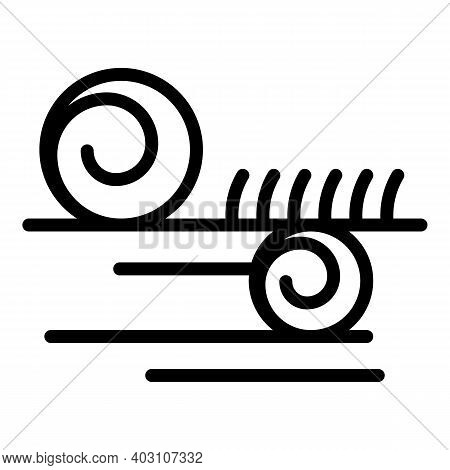Roll Hay Icon. Outline Roll Hay Vector Icon For Web Design Isolated On White Background