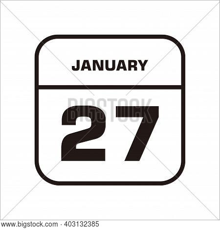 Calendar Icon 27 Isolated On White Background, Calendar Icon Vector Flat Modern, Calendar Icon, Cale