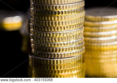 Steel With An Admixture Of Other Metals, Coins Processed To Give Them A Golden Hue, The Coins Are Re