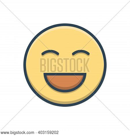 Color Illustration Icon For Laugh Laughter Jibe Ridicule