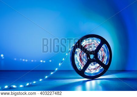 led strip blue light roll