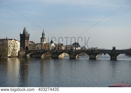 A Picture Of A Beautiful Bridge In Prague, Czech Republic