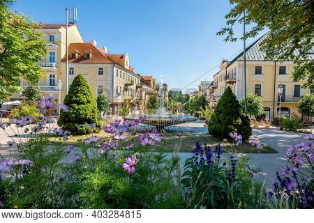Frantiskovy Lazne, Czech Republic - July 19, 2018: Spa Center Of Františkovy Lázně, Národní Třída
