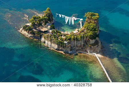 Vista aerea sul Cameo isola di Zante Grecia