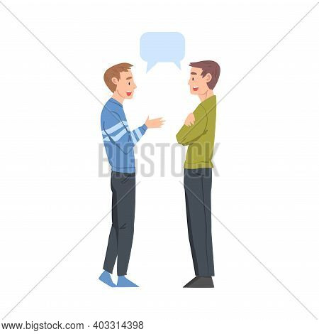 Two Guys Talking Vector Photo Free Trial Bigstock