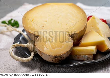 Italian Semi Hard Matured Caciocavallo Cheese, Handmade And Aged In Natural Underground Caves In Apu