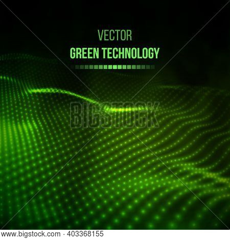 Green Technology Background. Green Energy Vector Illustration Eps10. Team Communication Concept Gree