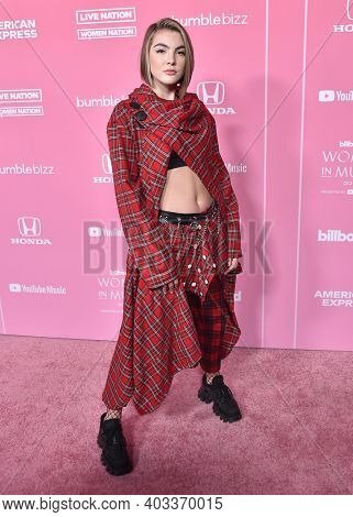LOS ANGELES - DEC 12:  Evie Irie arrives for the Billboard's 2019 Women in Music on December 12, 2019 in Hollywood, CA