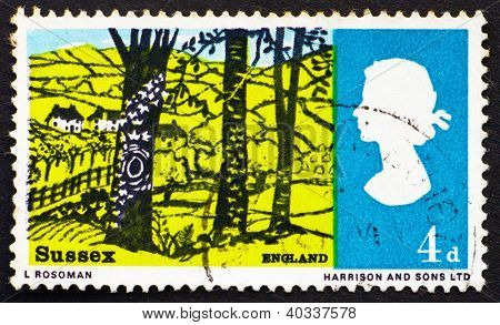 Postage stamp GB 1966 Landscape near Hassock, Sussex