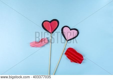 Diy And Kid's Creativity. Step By Step Instruction: How To Make Paper Valentine Heart On Wooden Stic