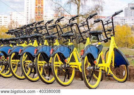 Bicycle Sharing In Europe. A Healthy Walk. Quick Ride.world Cycling Day June 3 Sports Bike