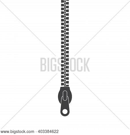 Close Zipper Minimal Logo. Zip Iicon For Your Design