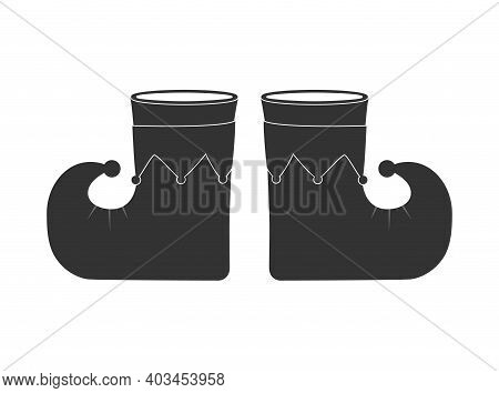 Buffoon's Boots. Flat Vector Icon Isolated On A White Background. Simple Style