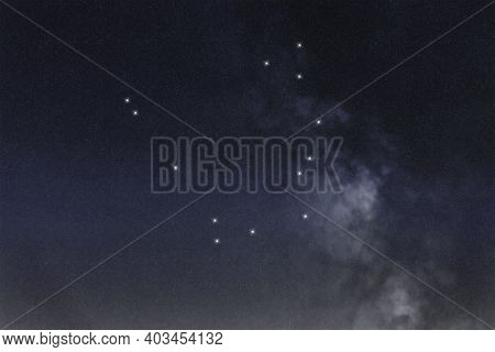 Serpens Star Constellation, Night Sky, Cluster Of Stars, Deep Space, serpent, Snake constellation 