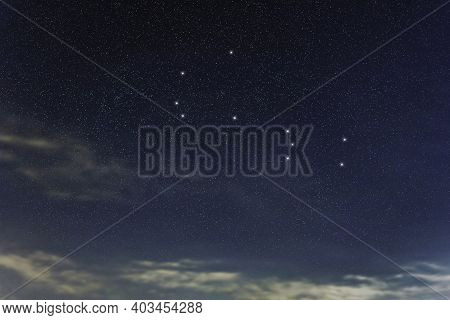 Piscis Austrinus Star Constellation, Night Sky, Cluster Of Stars, Deep Space, Southern Fish constell
