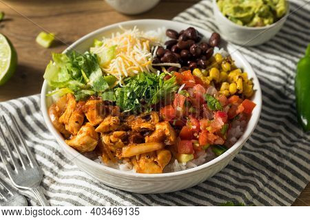 Homemade Healthy Chicken Burrito Bowl