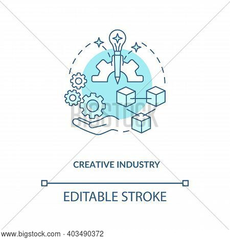 Creative Industry Concept Icon. Game Design Industry Benefits. Exploitation Of Information. Perspect