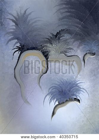 Abstrakt Tillandsia växter