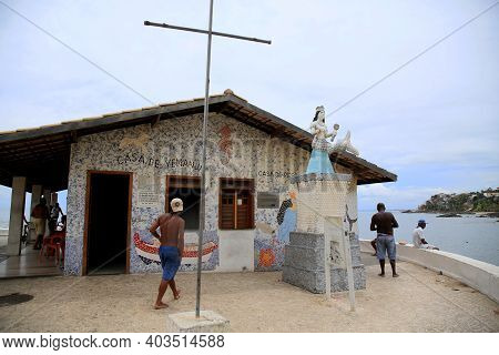 Salvador, Bahia, Brazil - January 15, 2021: Image Of The Orisha Yemanja, A Candomble Entity Represen