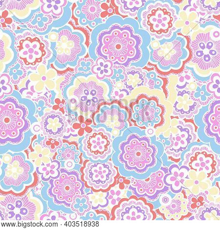 Cute Pattern In Small Flower. Small Colorful Flowers. Ditsy Floral Background. The Elegant The Templ