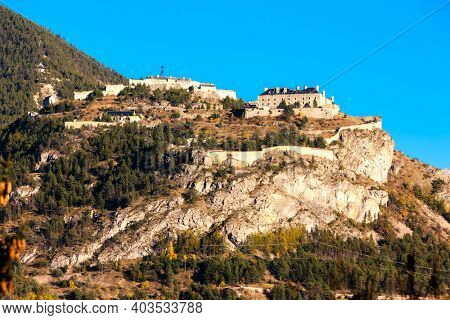old fortification town Briancon in France
