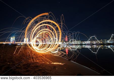 Steel Wool Photography Involves Setting Light To Steel Wool And Then Spinning It In The Air To Creat