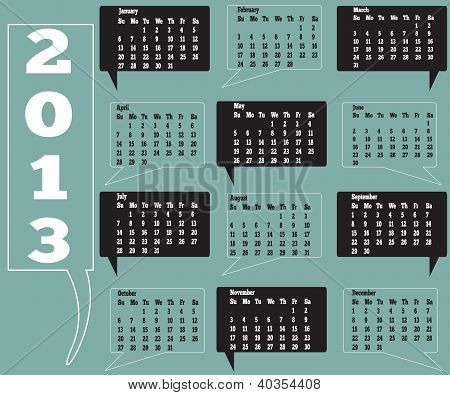 Black Grunge Calendar