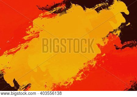 Abstract Background Paint Color Yellow Red Brown Black On Wall, Template Design Graphic Computer For