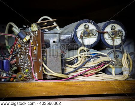 A Self-made Explosive Device. Homemade Bomb Close Up