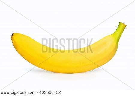 Yellow Ripe Banana Isolated On White Background