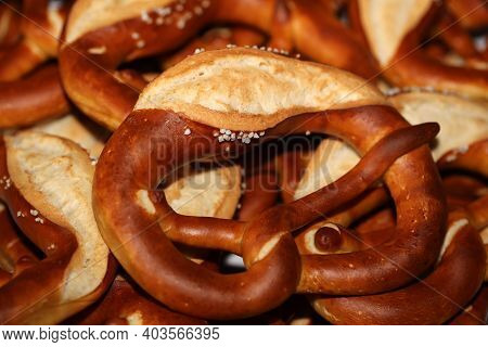 German Pretzel Called Brezel - Very Popular Bread In Southern Germany
