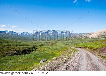 The Beautiful Countryside Landscape Of Borgarfjordur Eystri In Iceland