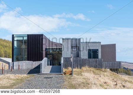 Fjlotsdalur Iceland - May 21. 2020: Vatnajokull National Park Visitor Center Snaefellsstofa In Fljot
