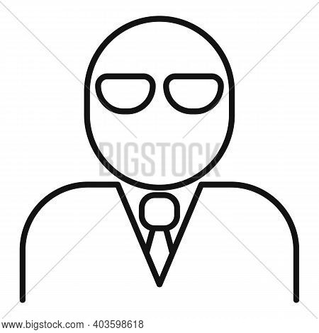 Criminal Person Icon. Outline Criminal Person Vector Icon For Web Design Isolated On White Backgroun