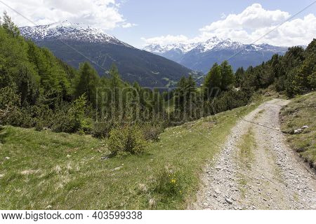 A Landscape View During A Trekking In Bormio