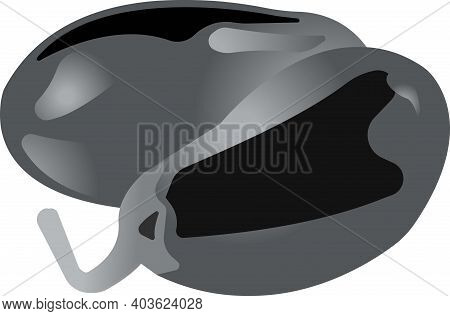 Purple Eggplants. Vector Illustration Isolated On White Background.