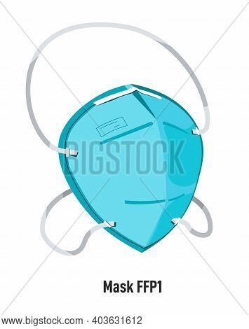 Facial Mask Ffp1, Health Care And Medicine Vector